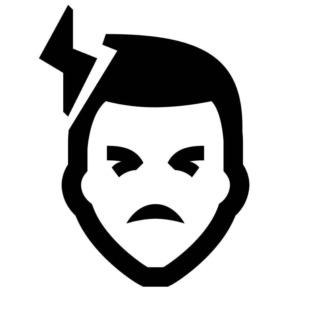 glyph neue style dolor de cabeza icon