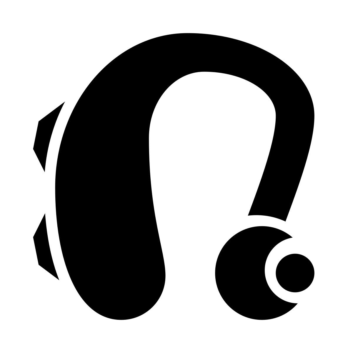 glyph neue style hearing aid icon