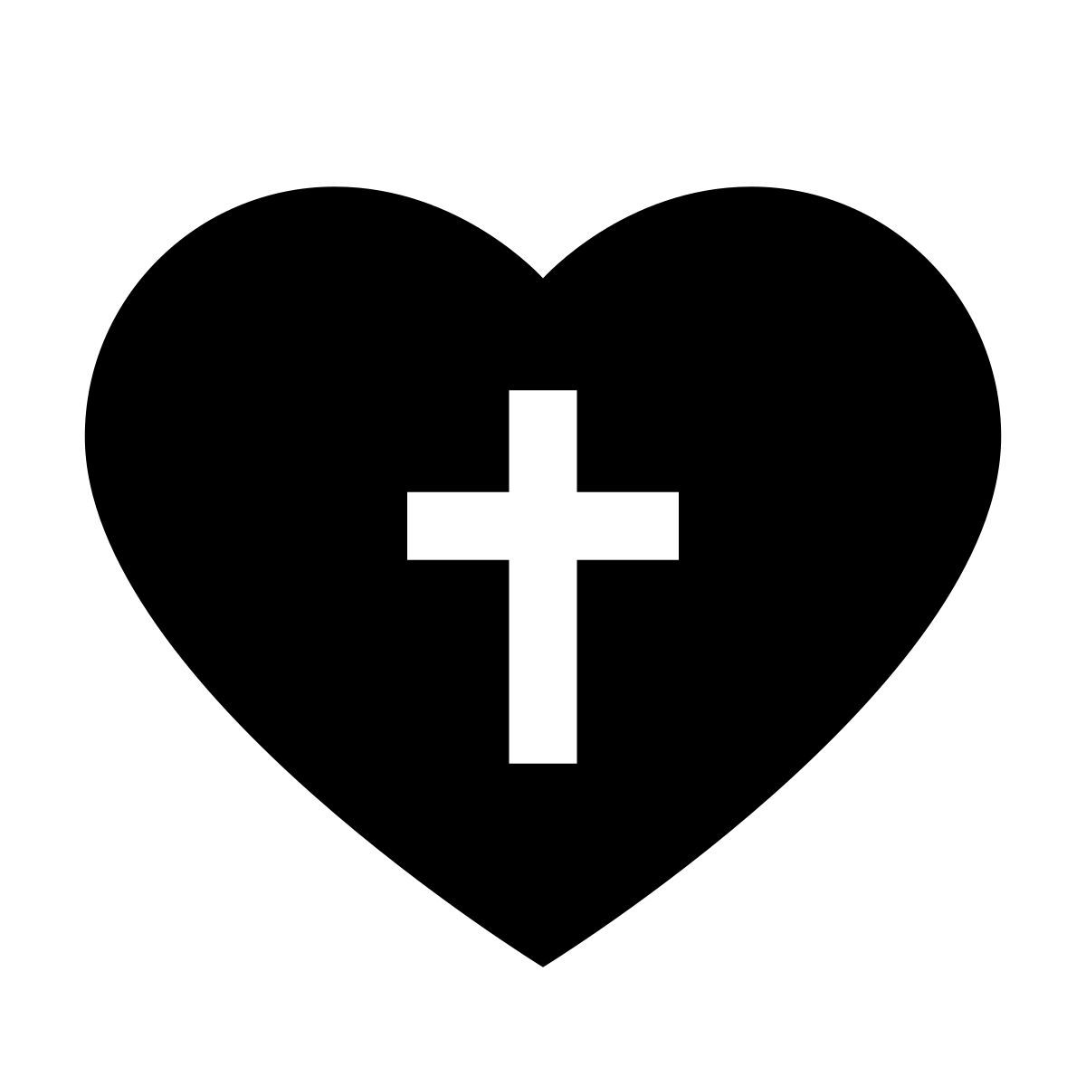 glyph neue style herz kreuz icon