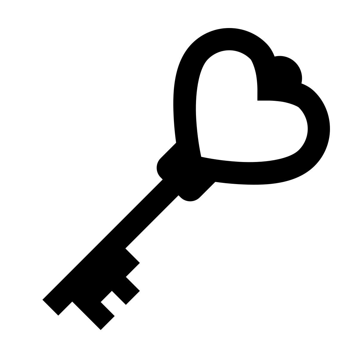 glyph neue style chave do coração icon