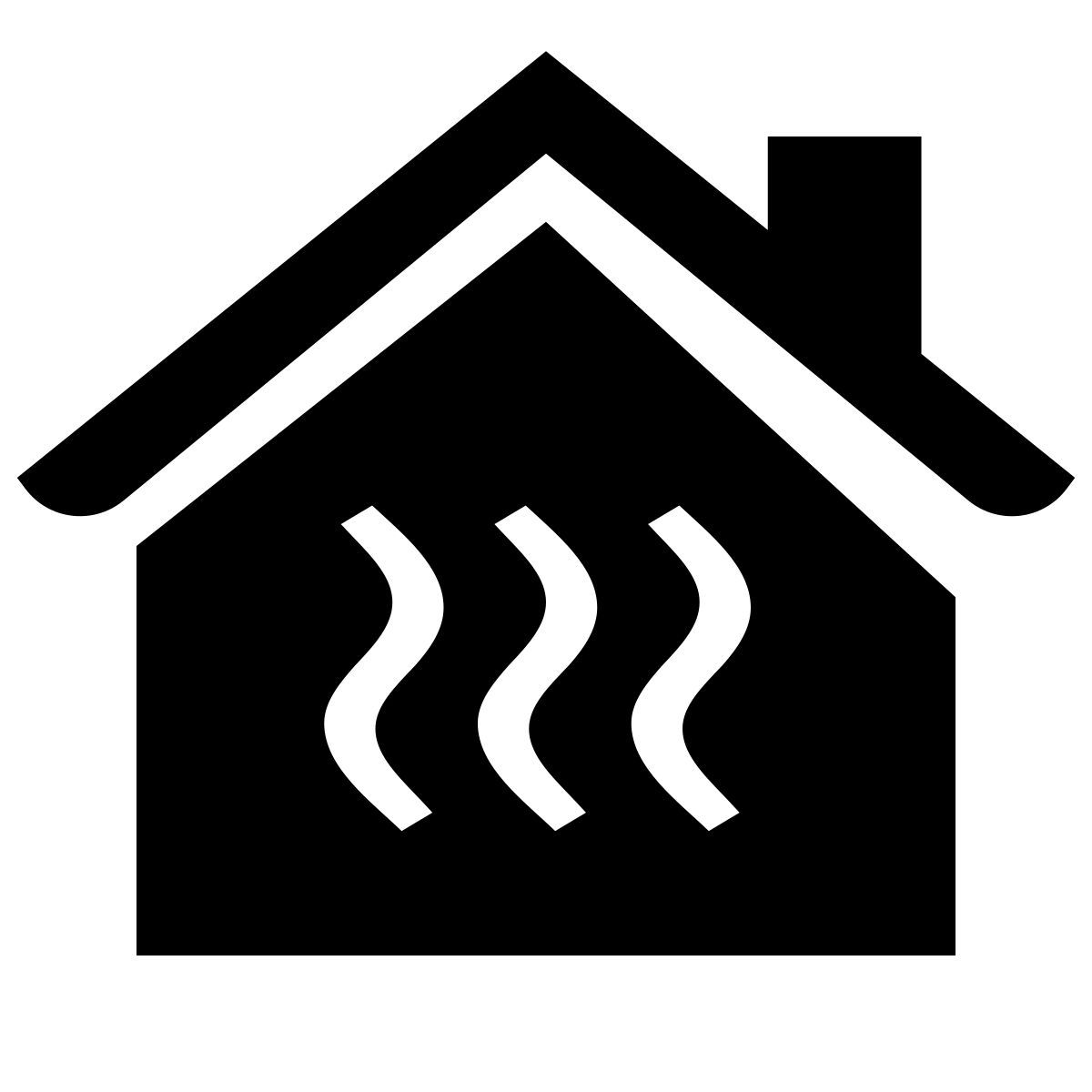 glyph neue style heating room icon