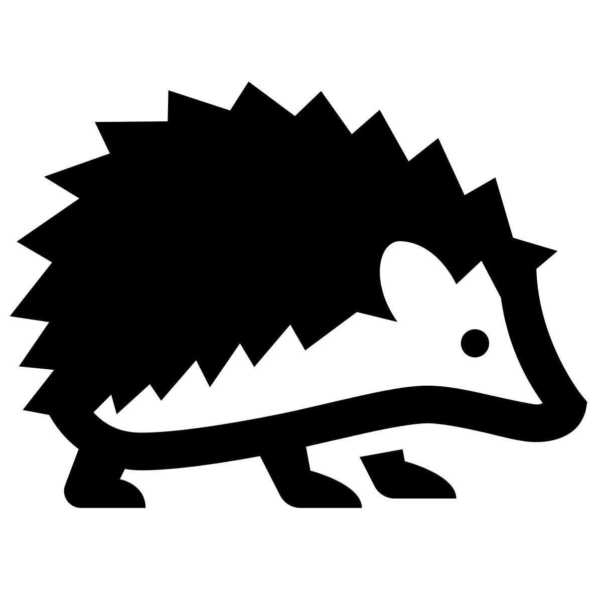 glyph neue style hedgehog icon