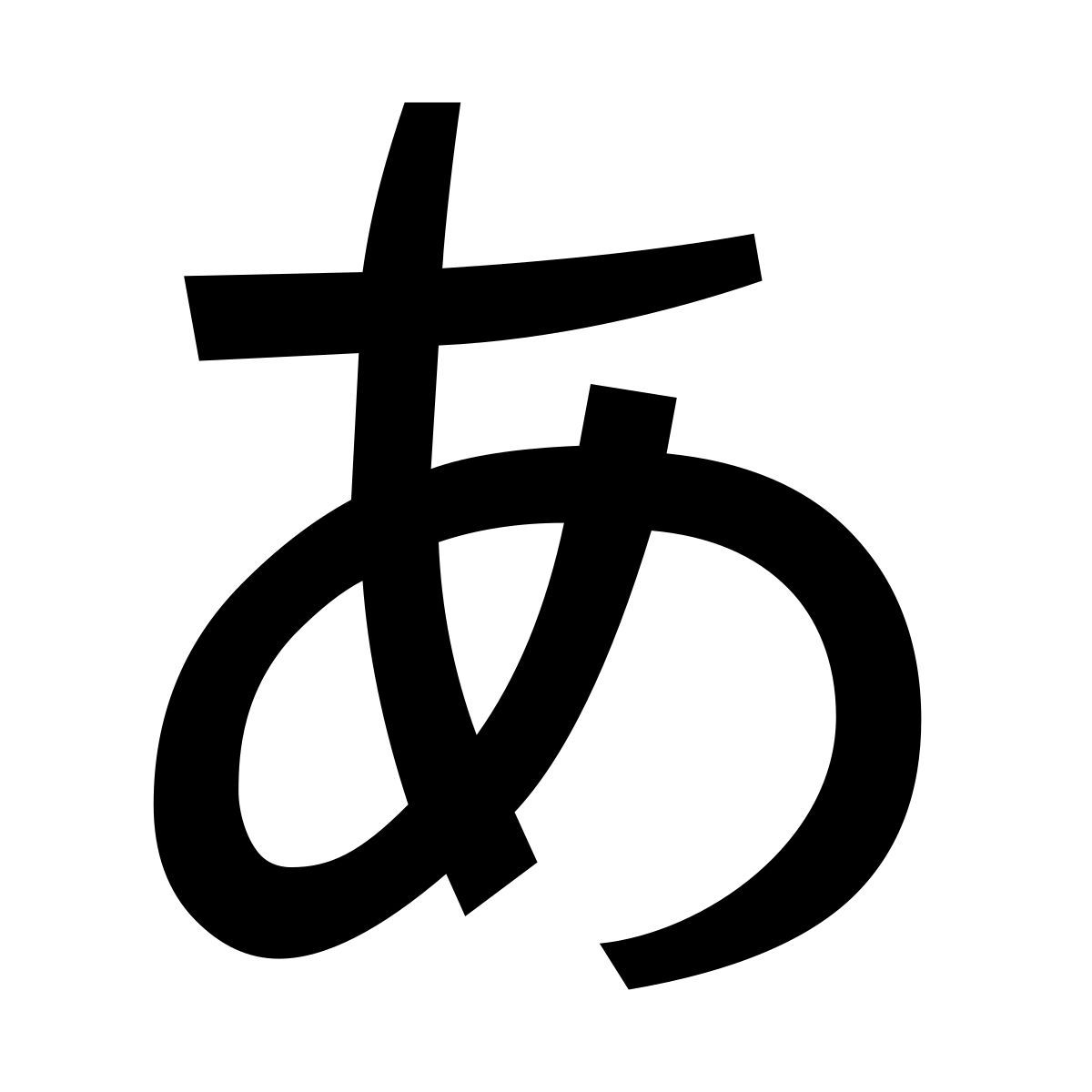 glyph neue style hiragana a icon