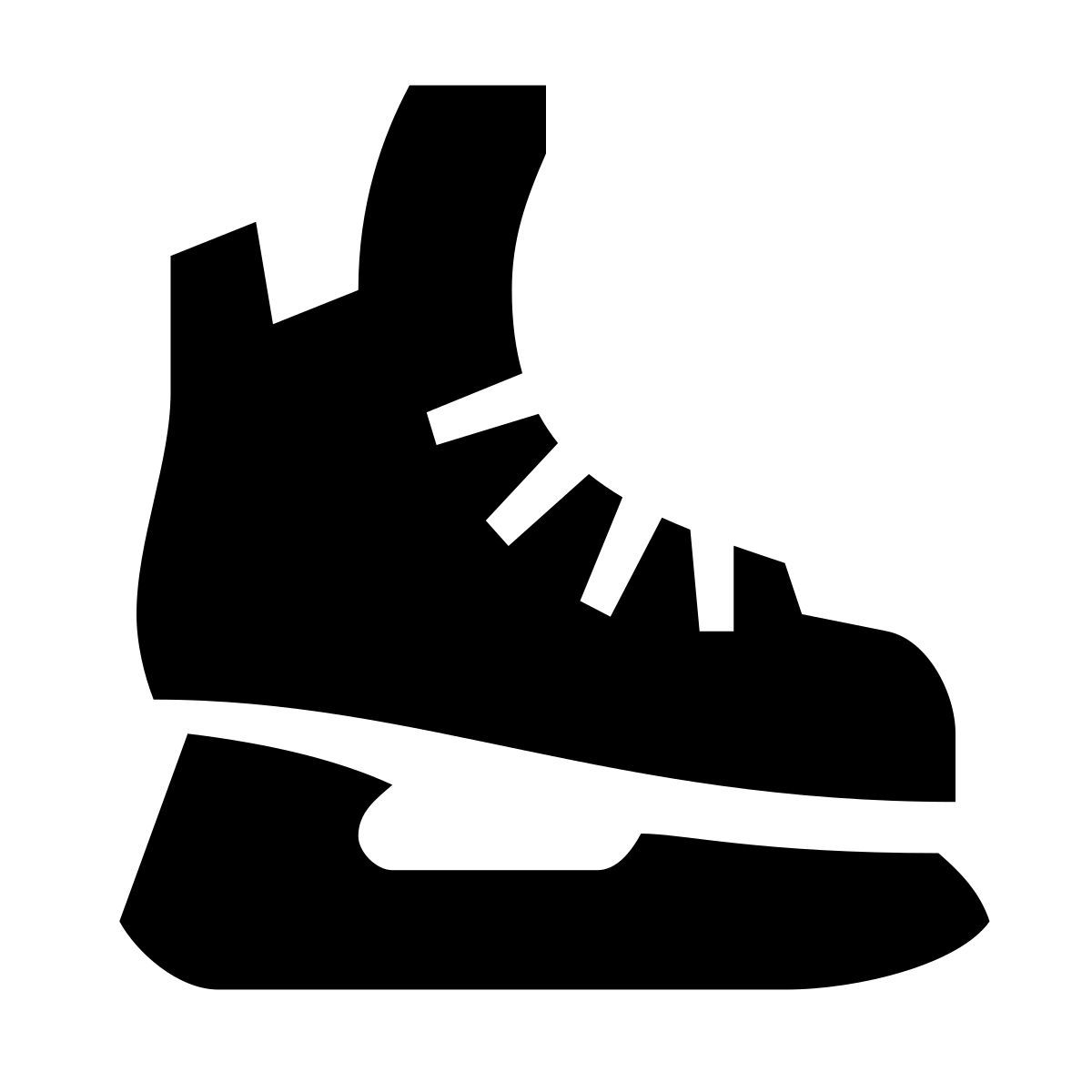glyph neue style hockey schlittschuhe icon