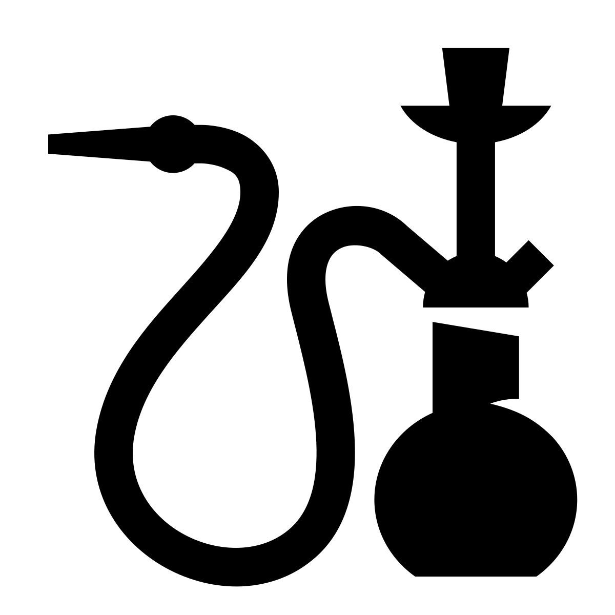 glyph neue style wasserpfeife icon