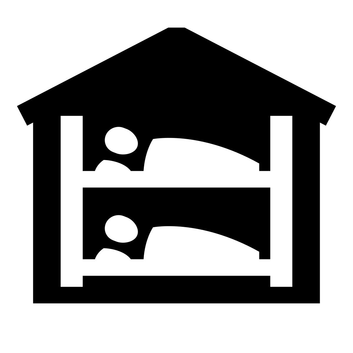 glyph neue style hostel icon