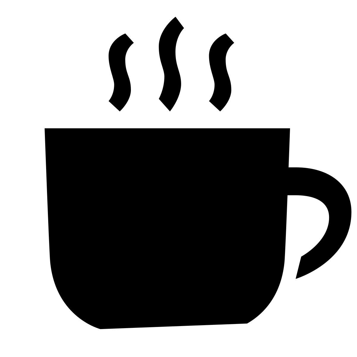 glyph neue style hot chocolate icon