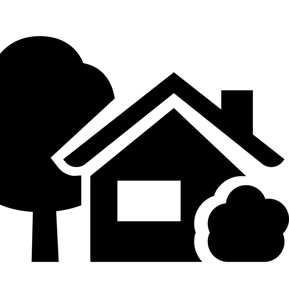 glyph neue style 庭のある家 icon