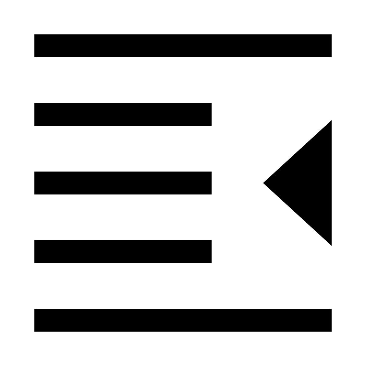 glyph neue style einrücken icon