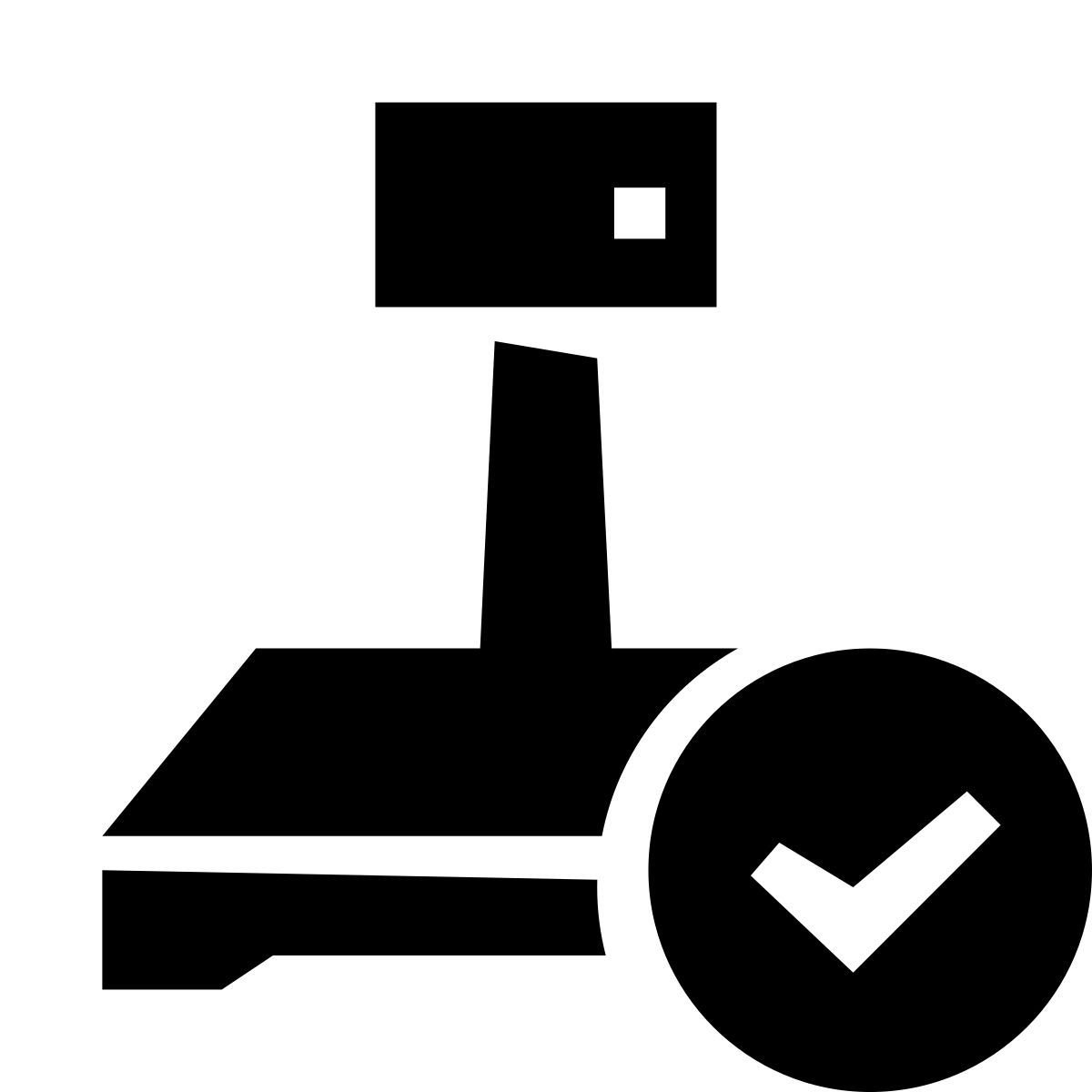 glyph neue style 산업용 저울 연결 icon