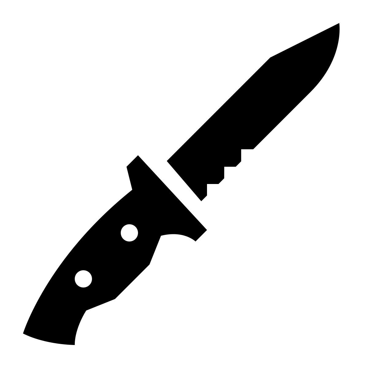 glyph neue style cuchillo de infantería icon