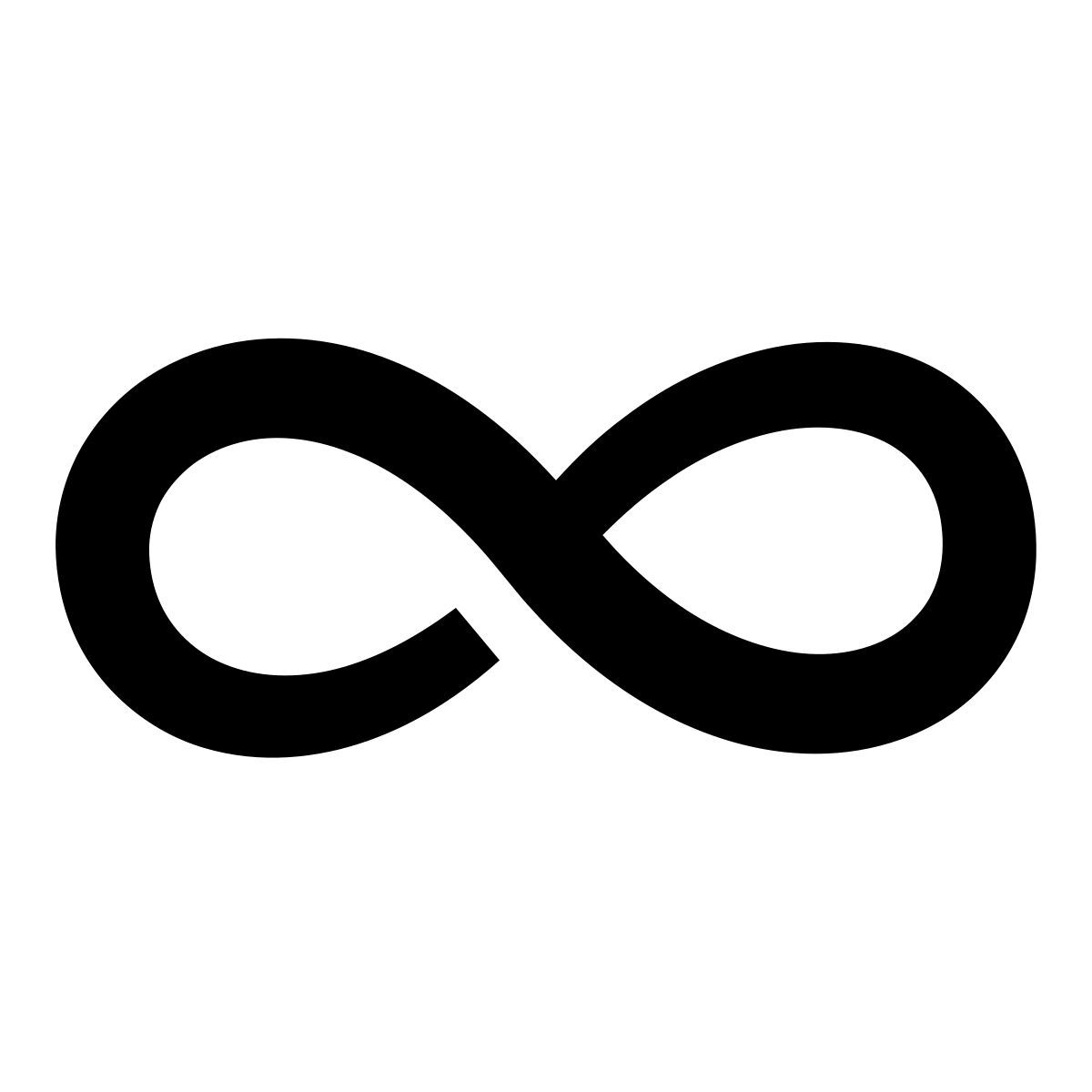 glyph neue style infinity icon