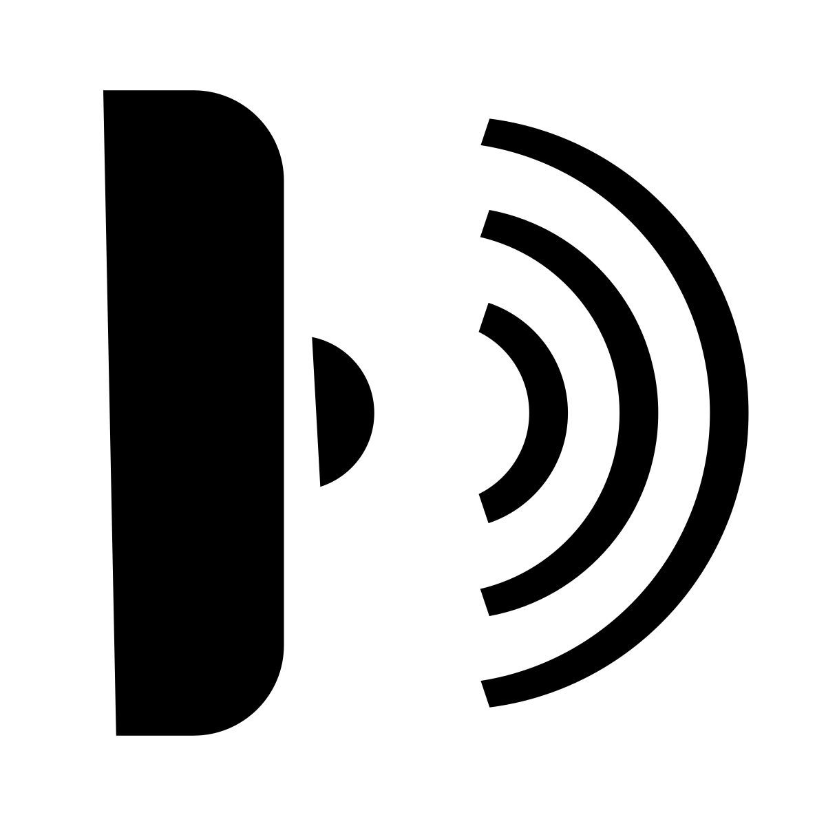 glyph neue style infrarotstrahl senden icon