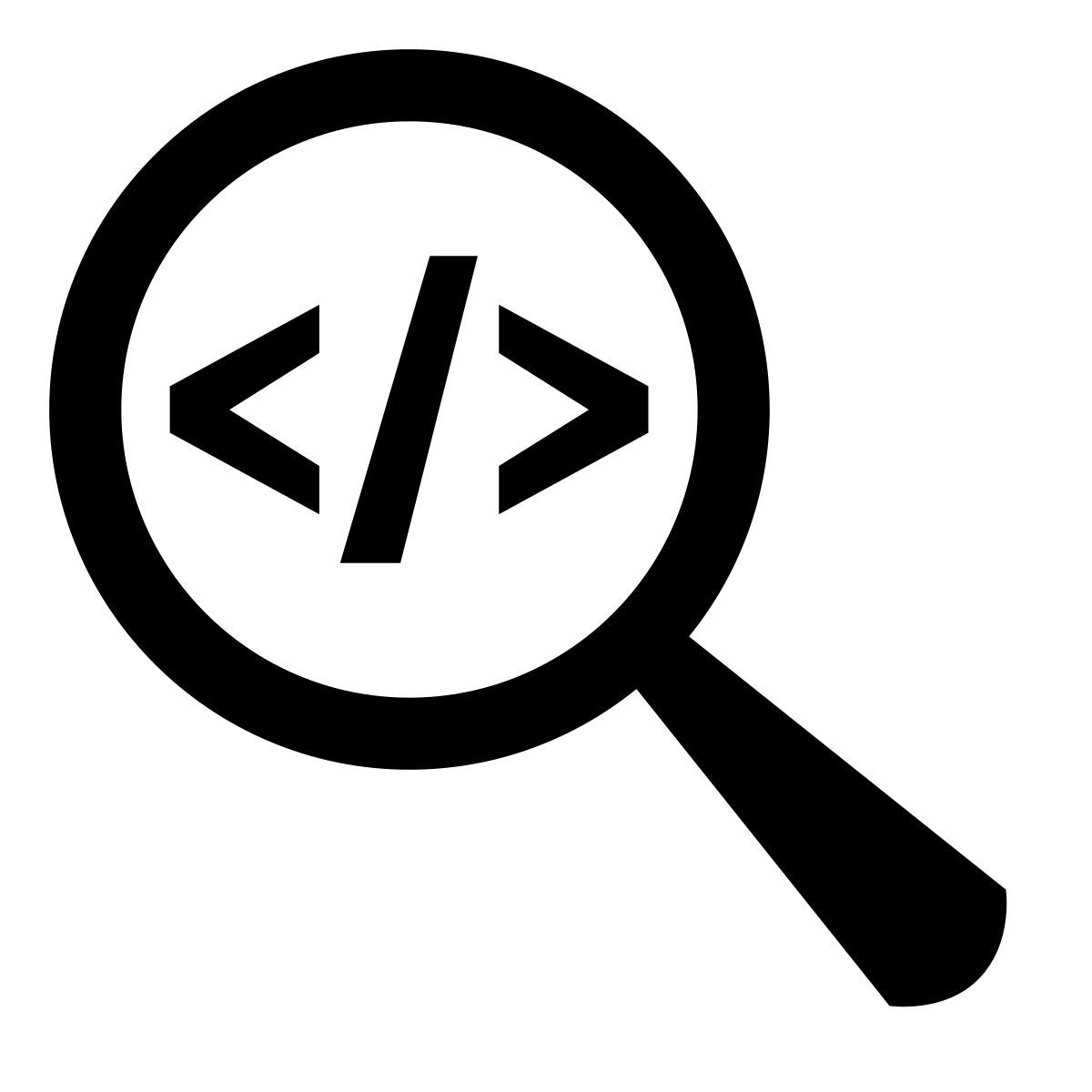 glyph neue style inspect code icon