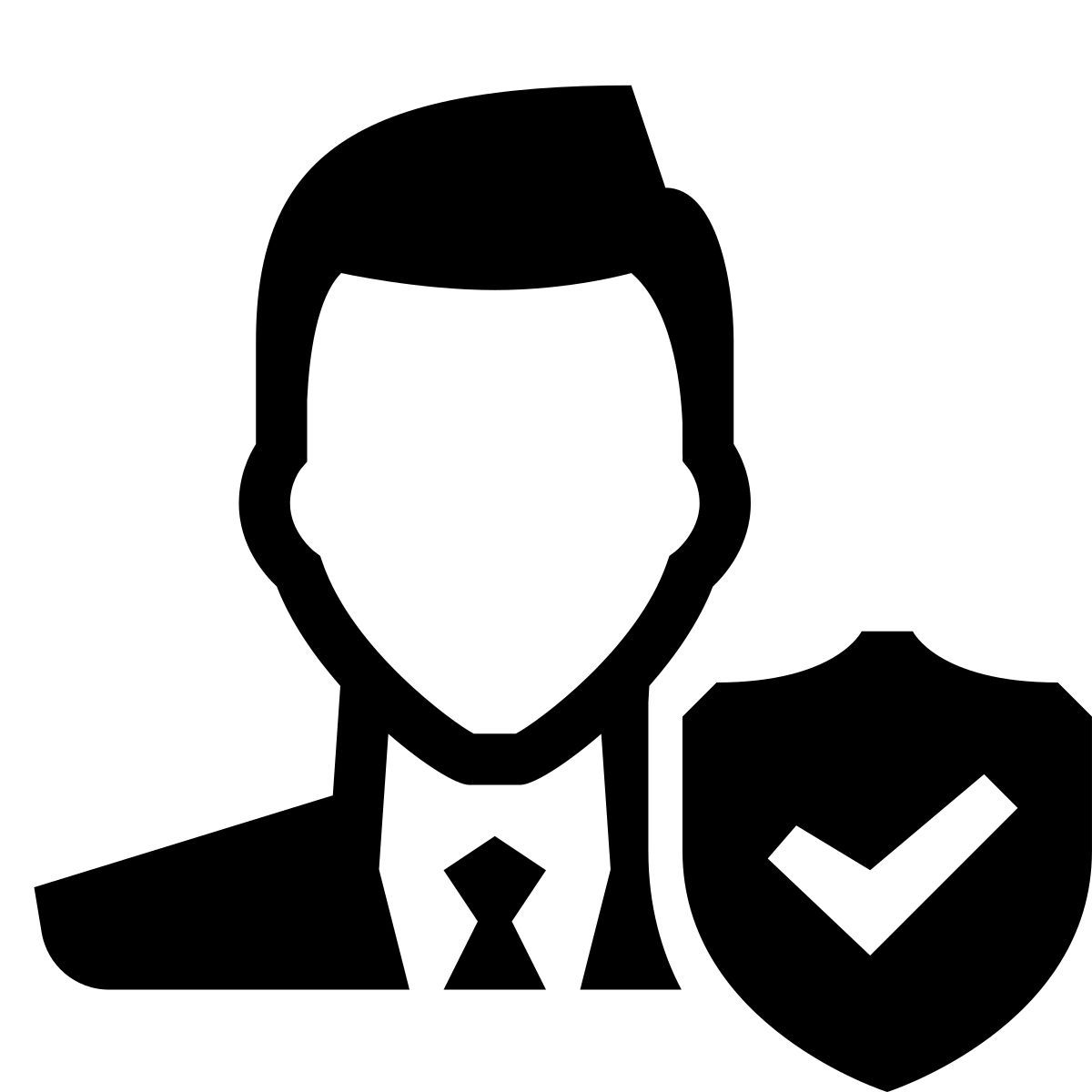 glyph neue style agente assicurativo icon