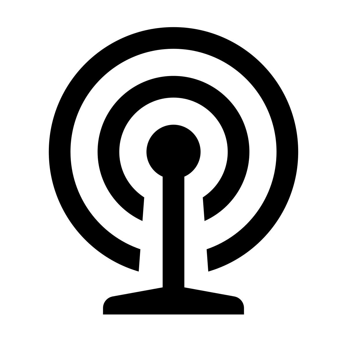 glyph neue style internet antenna icon