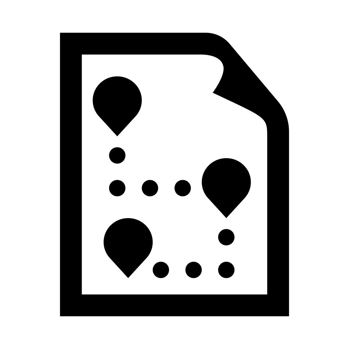 glyph neue style itinéraire icon