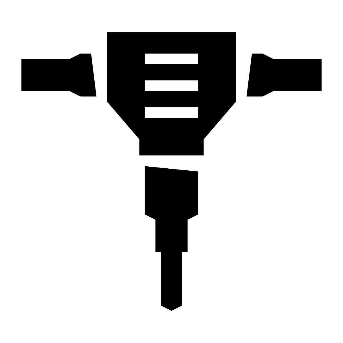 glyph neue style jackhammer icon