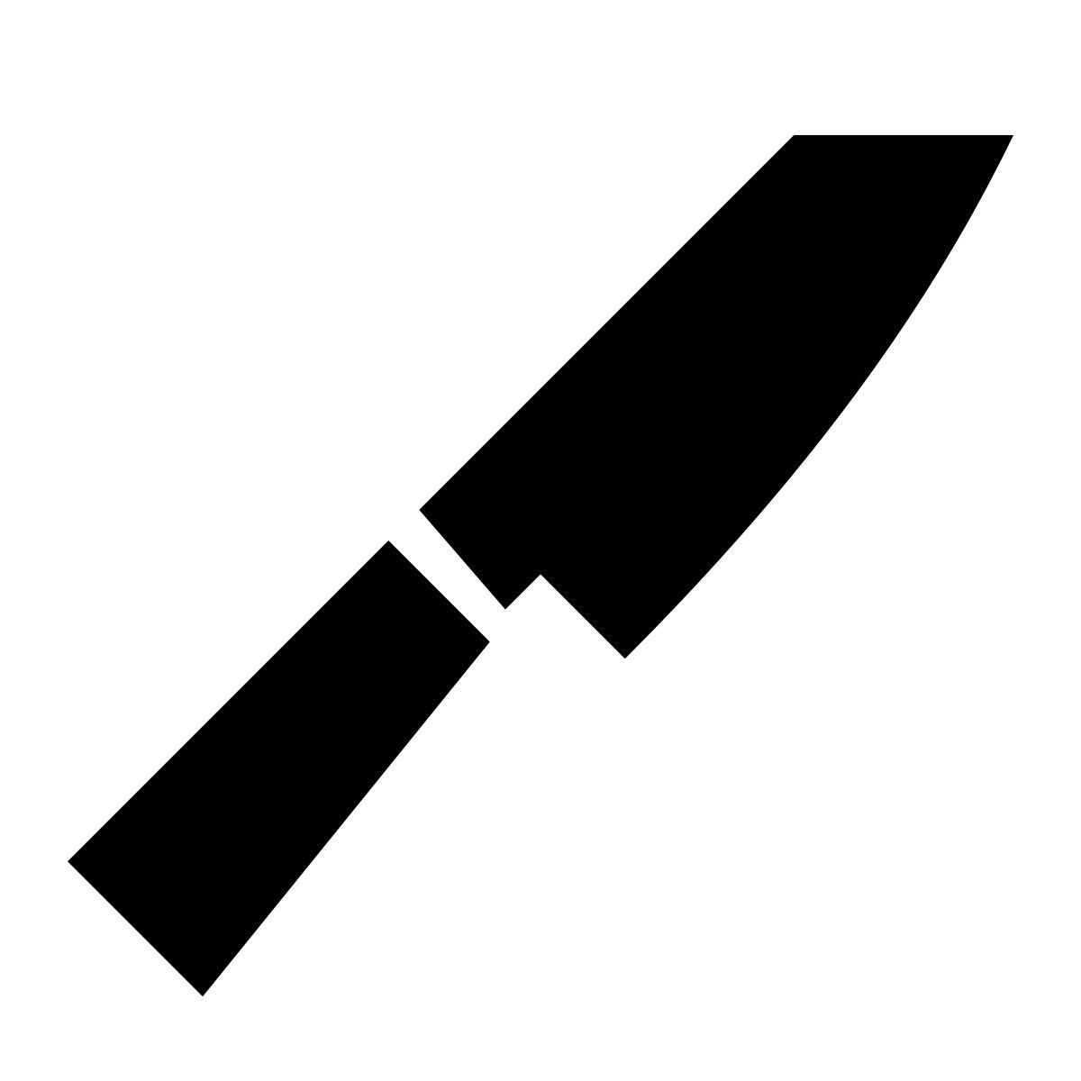 glyph neue style couteau japonais icon