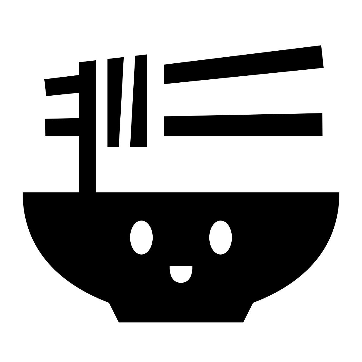 glyph neue style 카와이 누들 icon