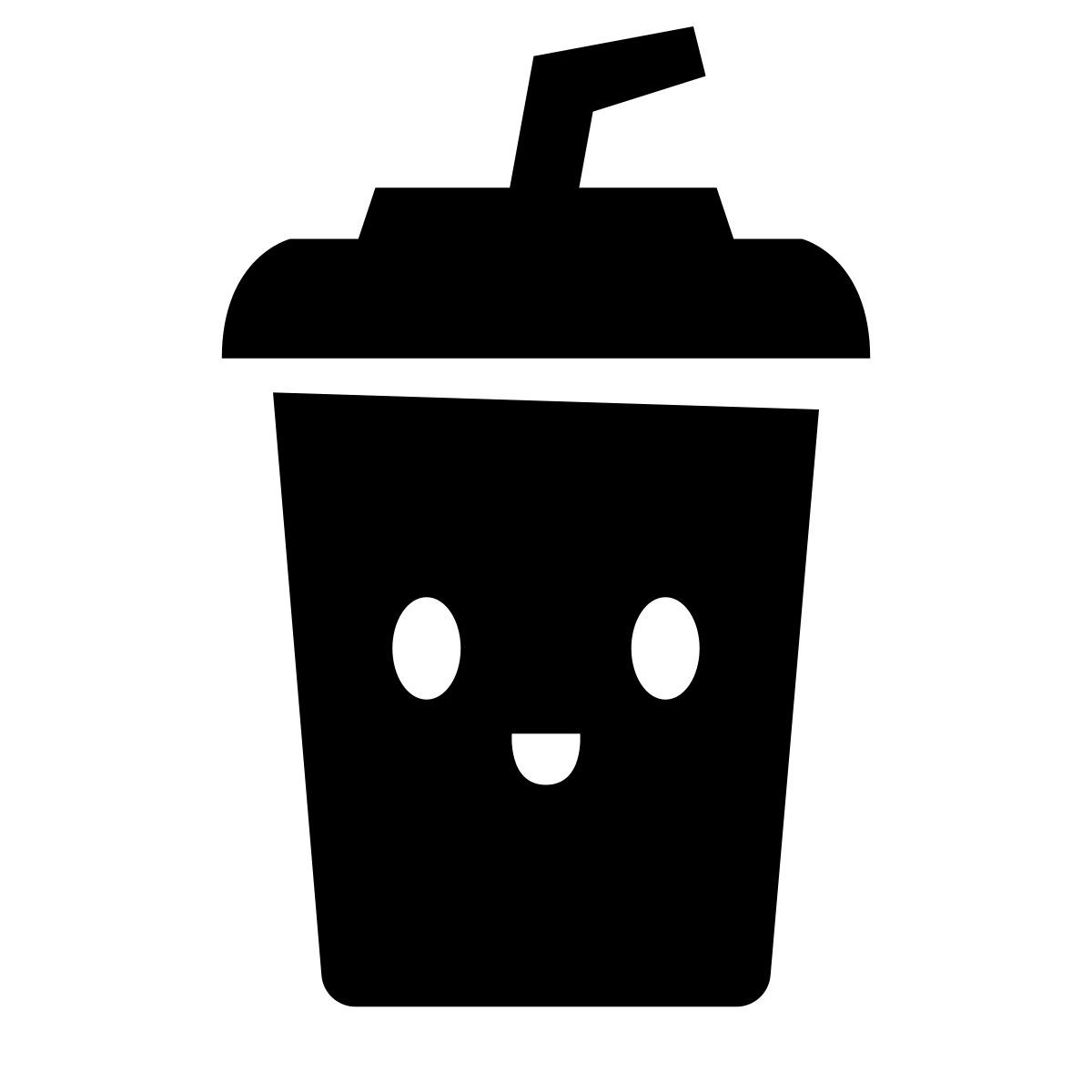 glyph neue style soda kawaii icon