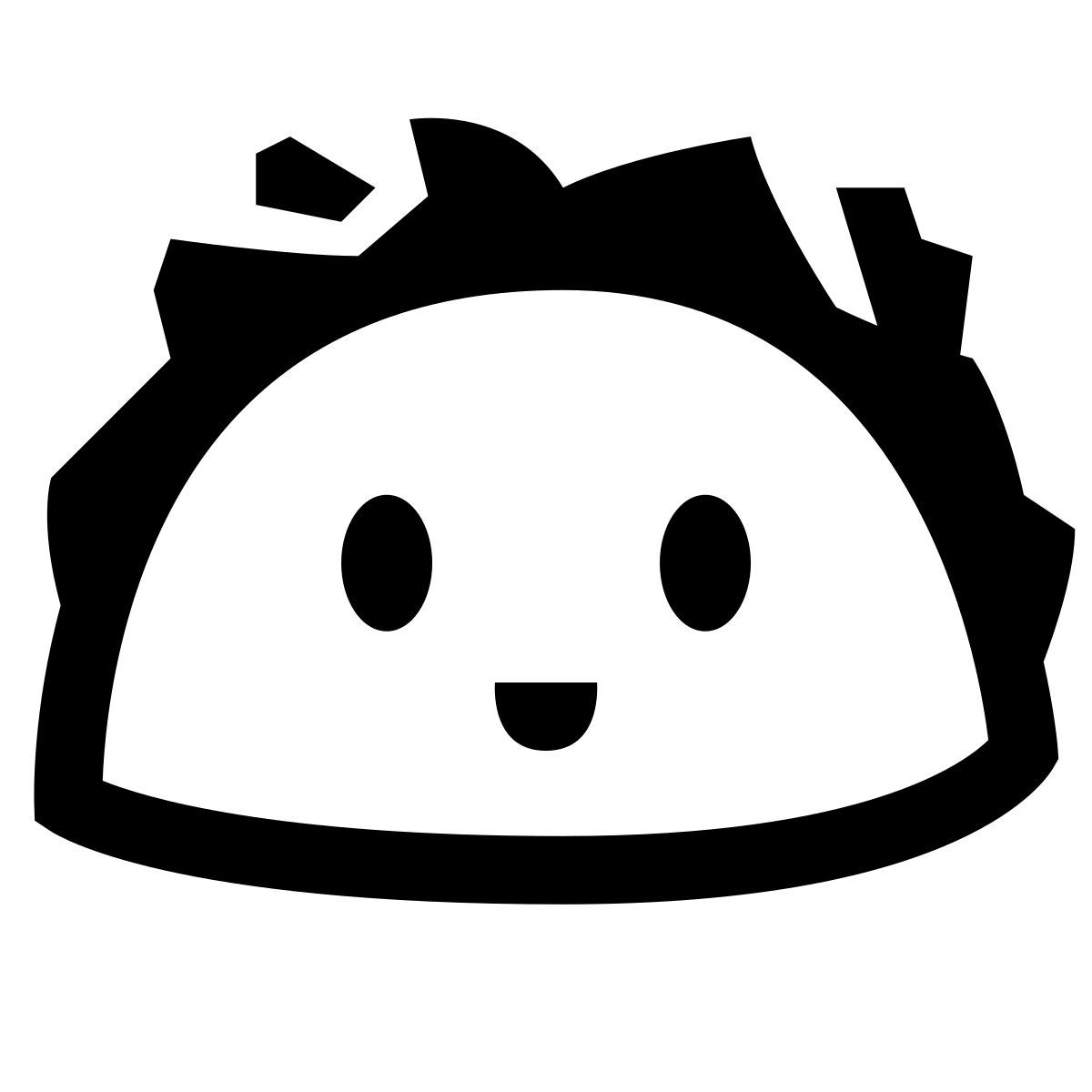 icona taco kawaii glyph neue stile