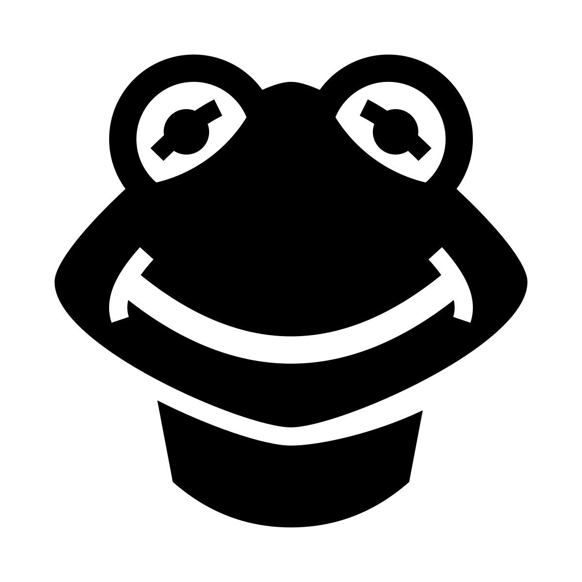 glyph neue style kermit la rana icon