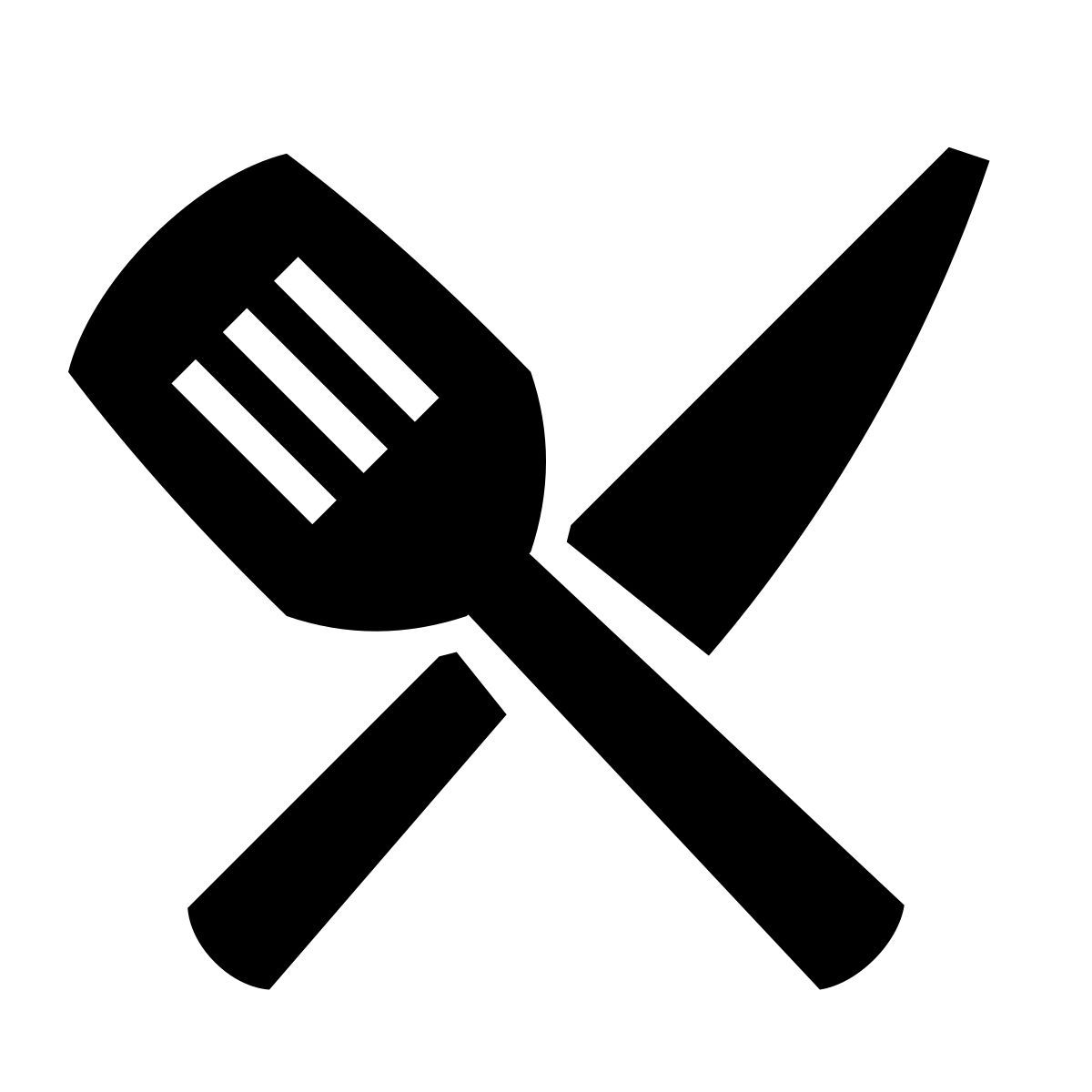 glyph neue style cuchillo y spatchula icon