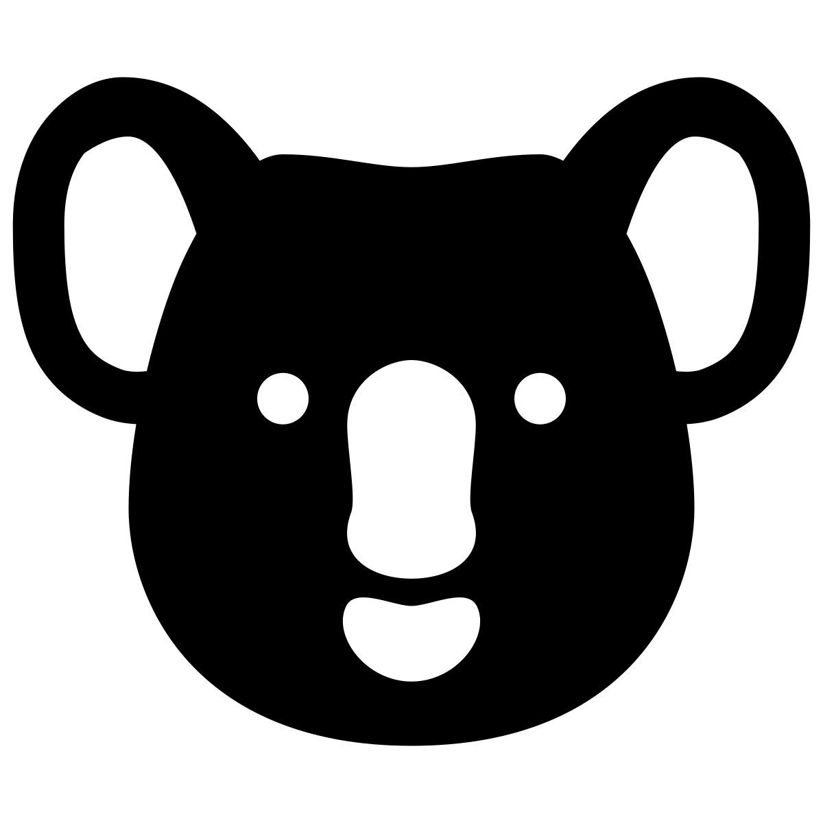 glyph neue style koala icon