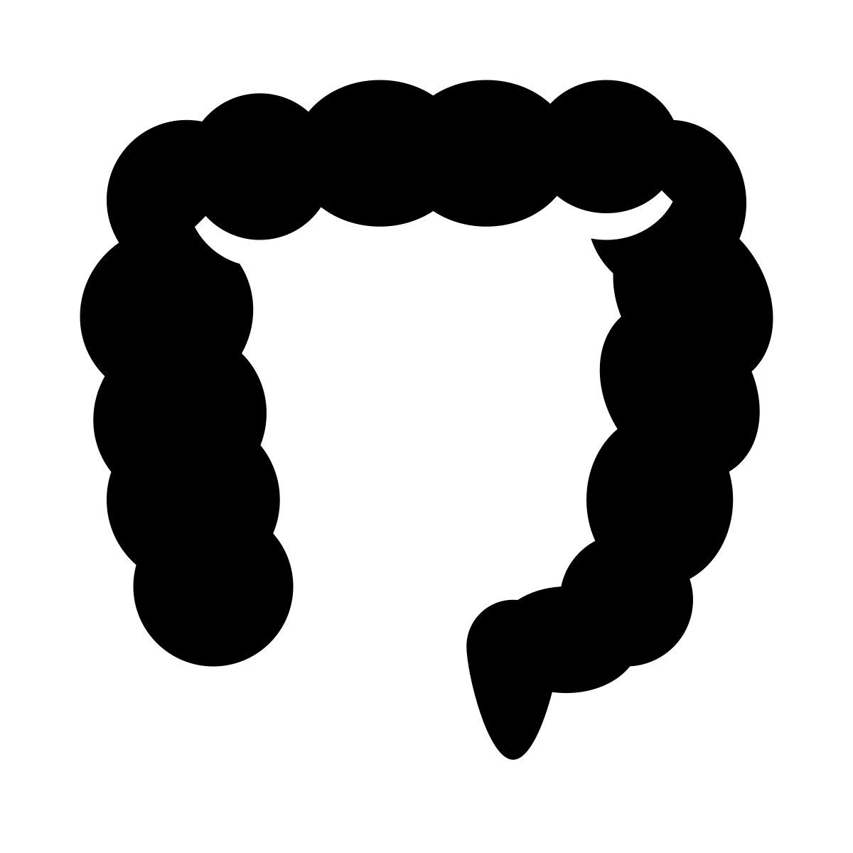 glyph neue style dickdarm icon