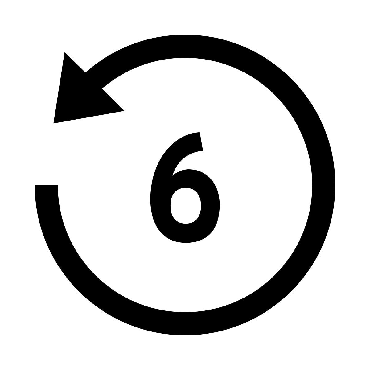 glyph neue style last 6 hours icon