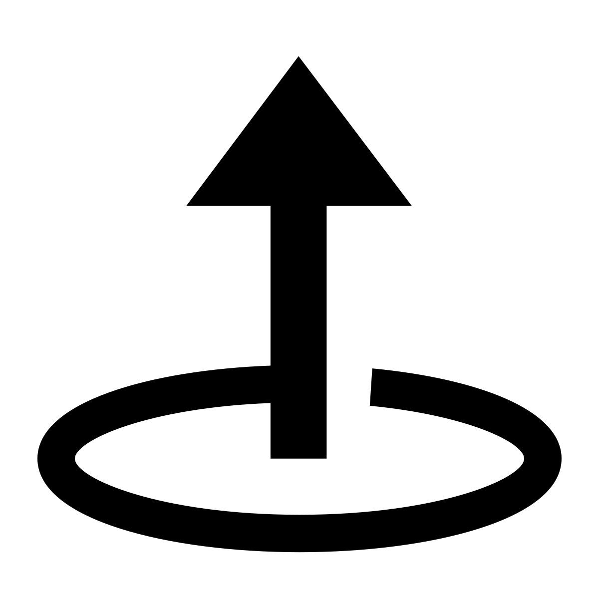 glyph neue style leaving geo fence icon