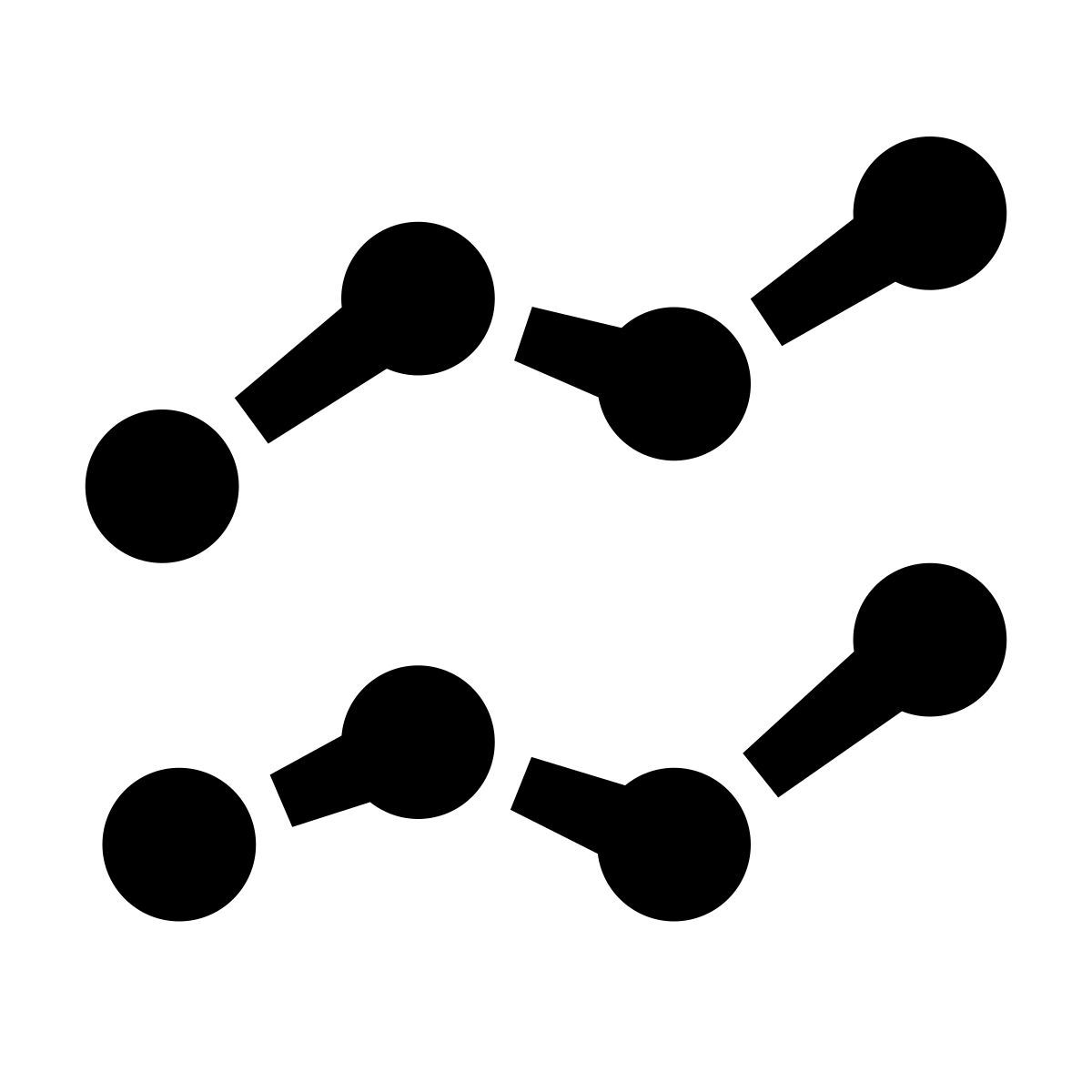 glyph neue style gráfico de líneas icon