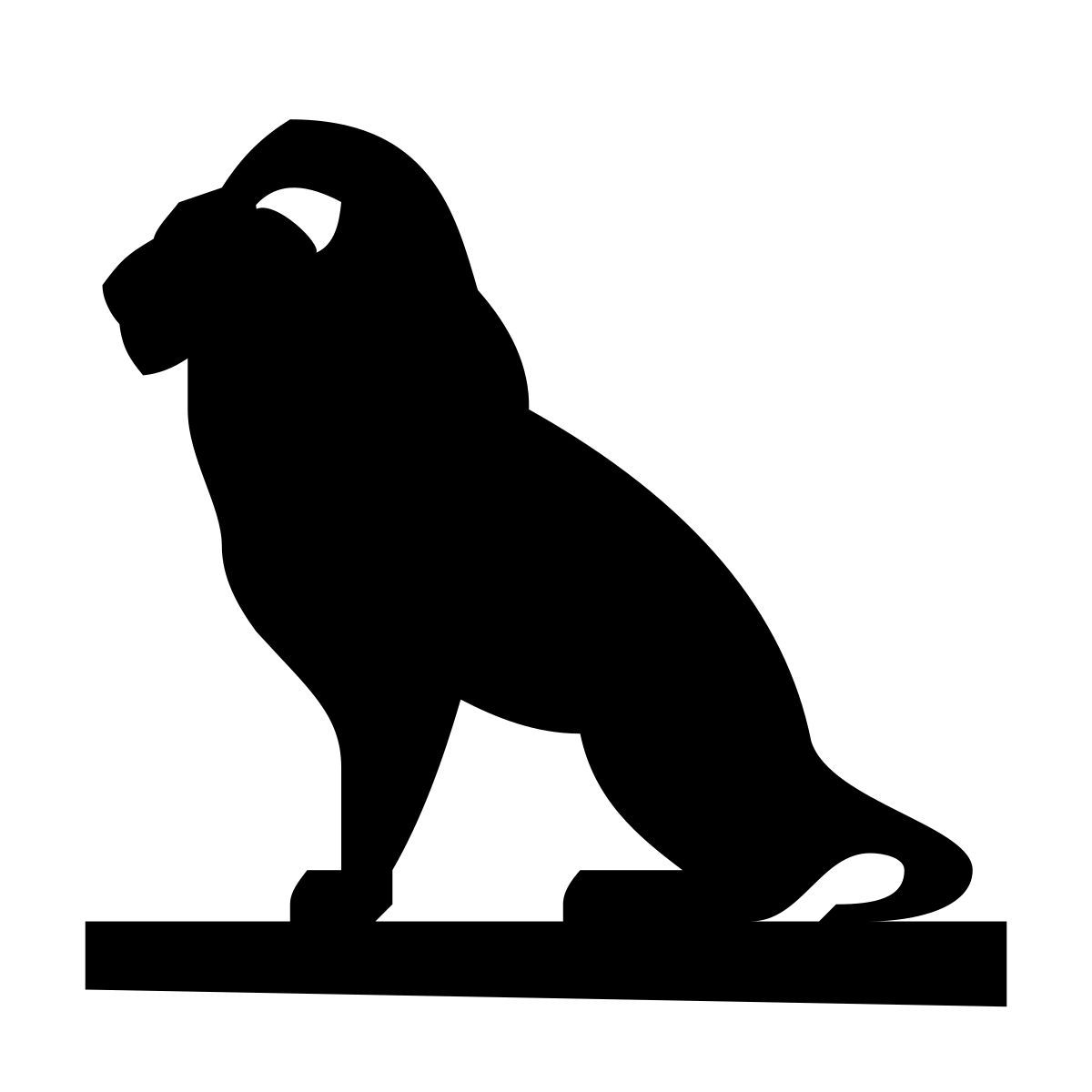 glyph neue style statua del leone icon
