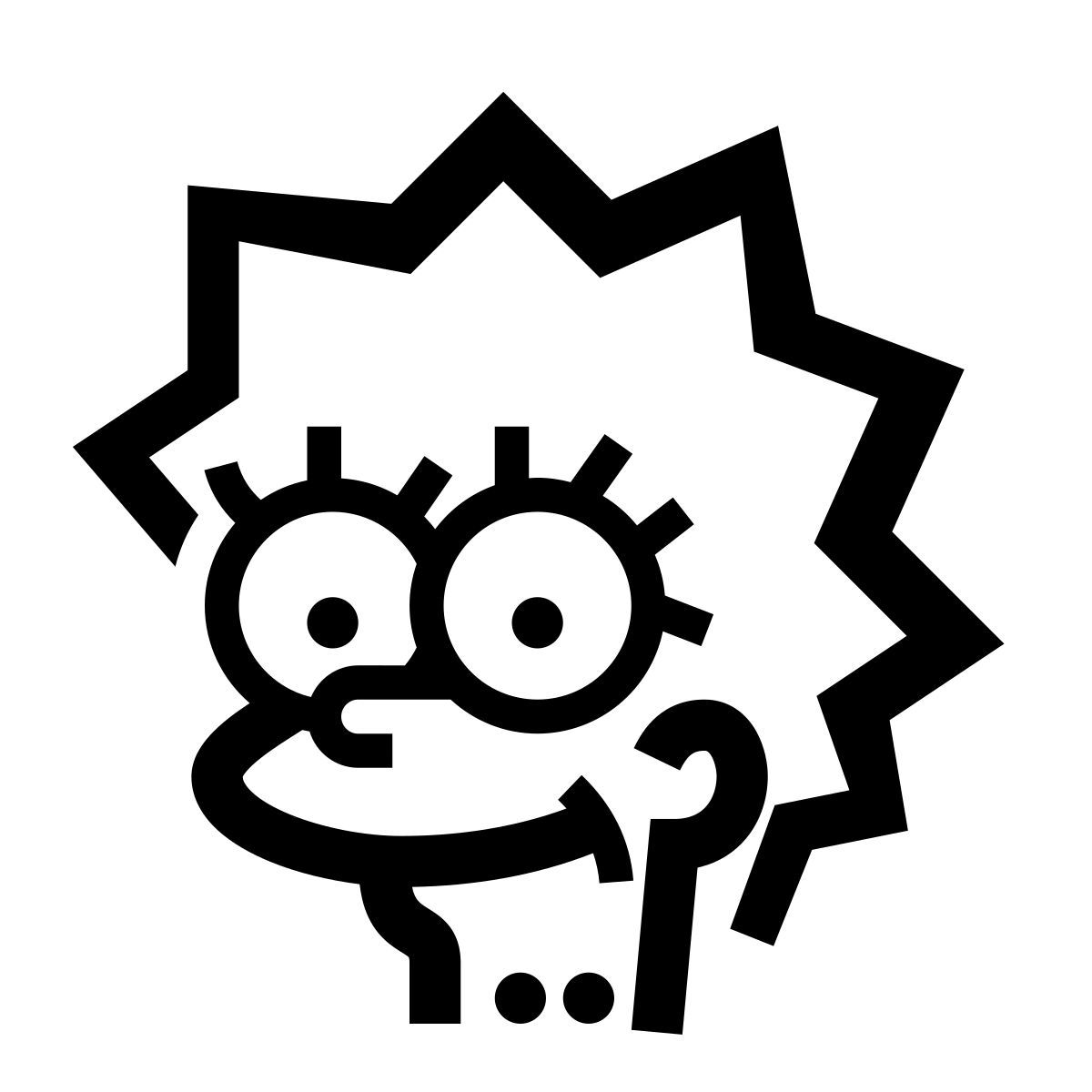 glyph neue style lisa simpson icon
