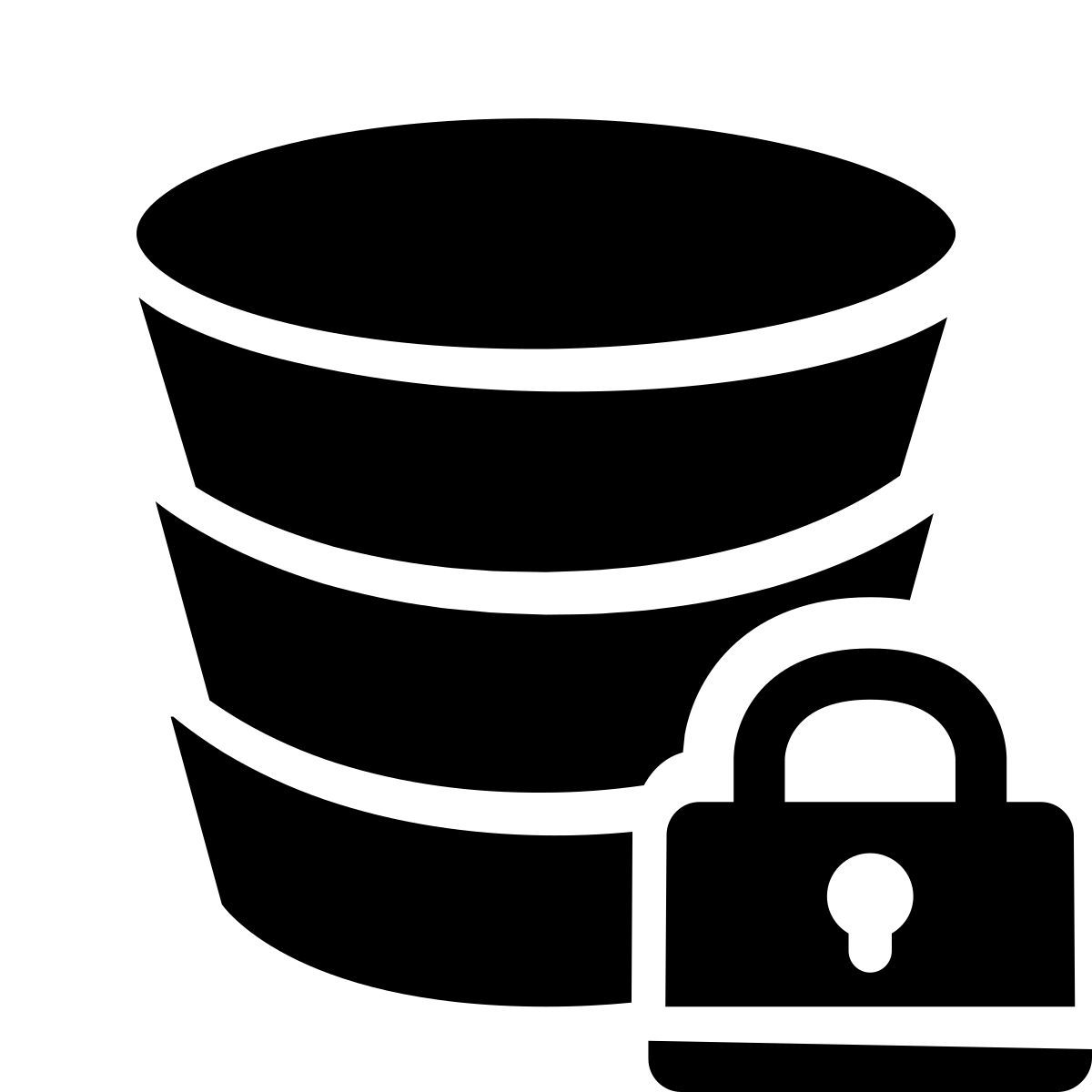 glyph neue style データベースのロック icon