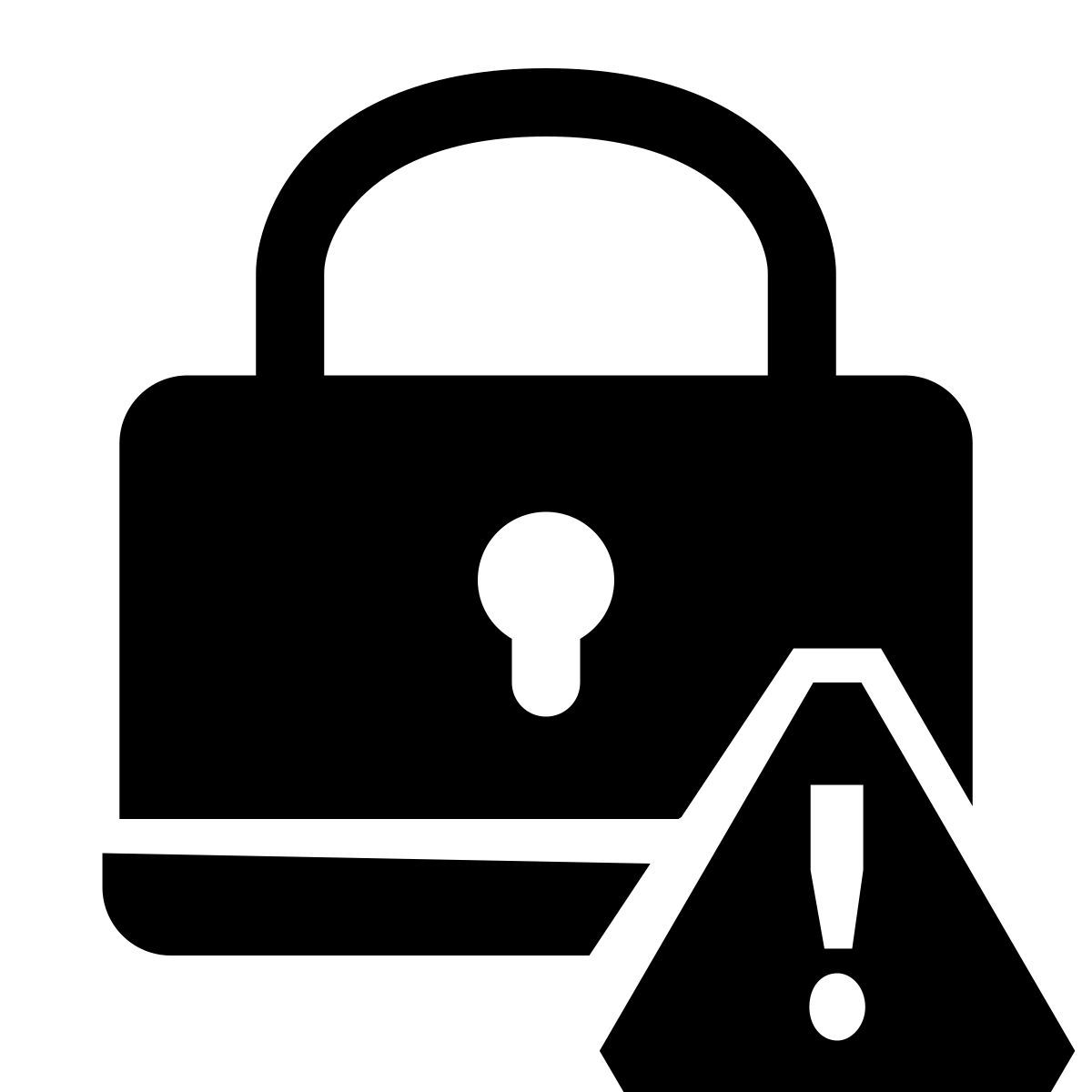 glyph neue style ロックエラー icon