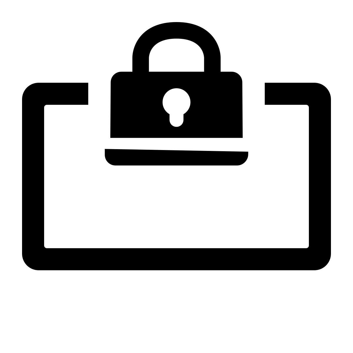 glyph neue style lock landscape icon