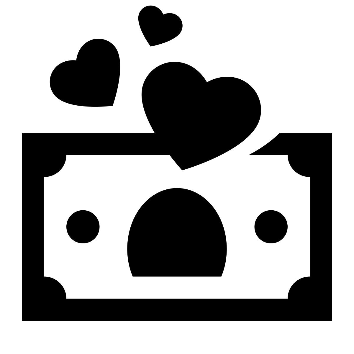 glyph neue style love for money icon