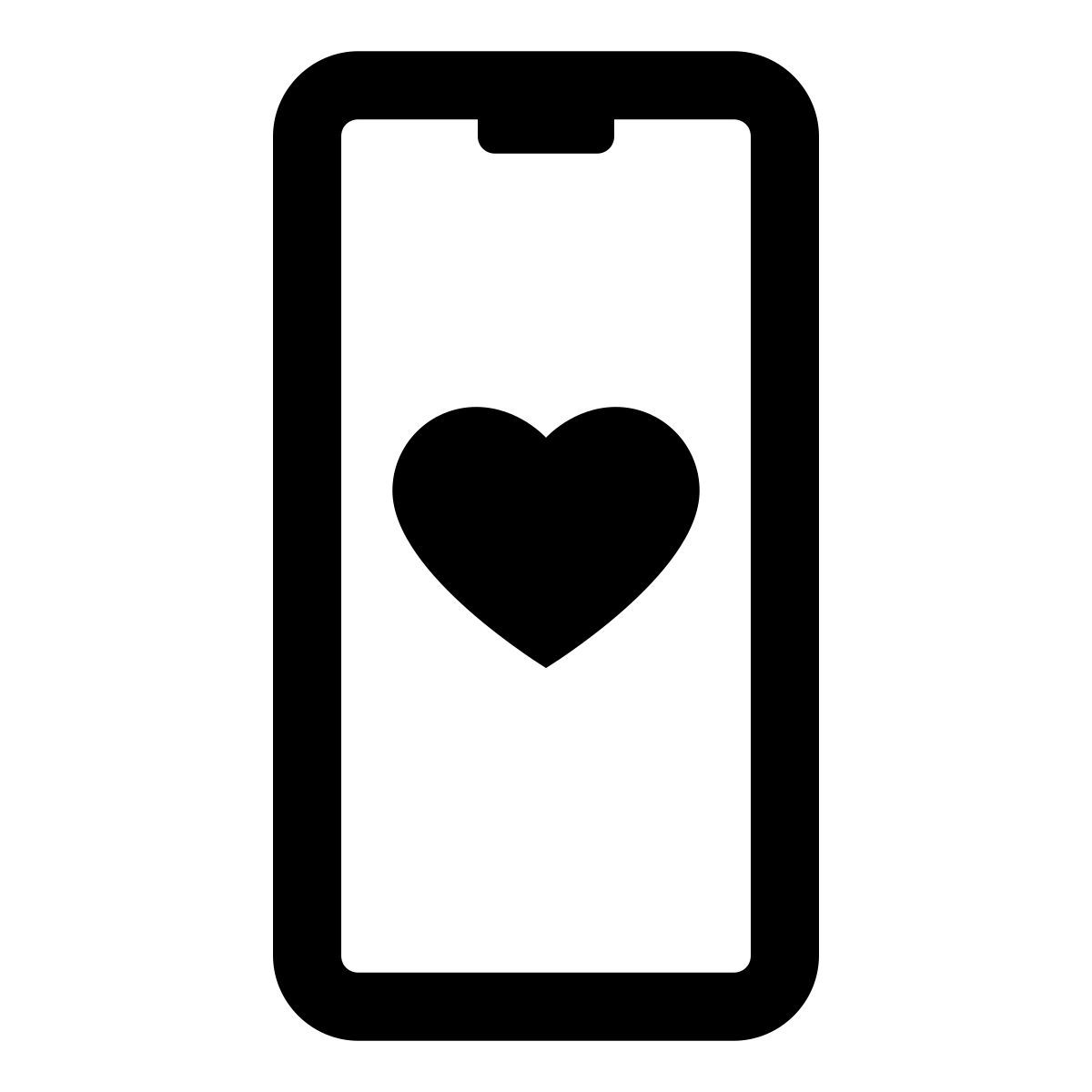 glyph neue style love message icon
