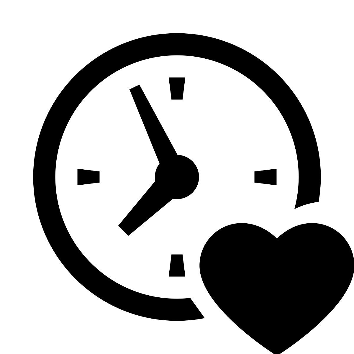 glyph neue style love time icon