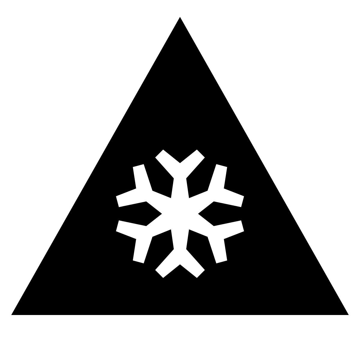 glyph neue style pericolo di bassa temperatura icon