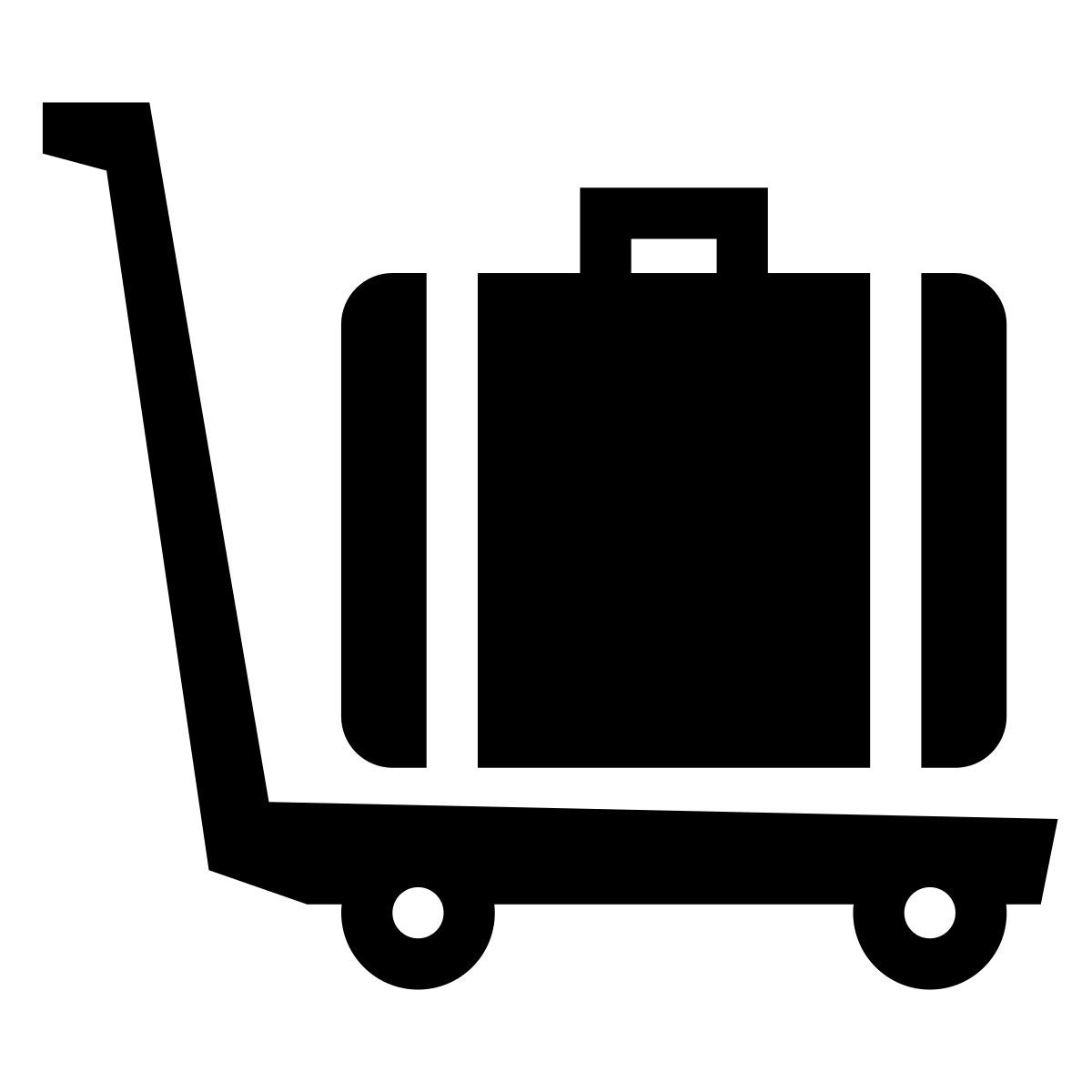 glyph neue style carrinho de bagagem icon