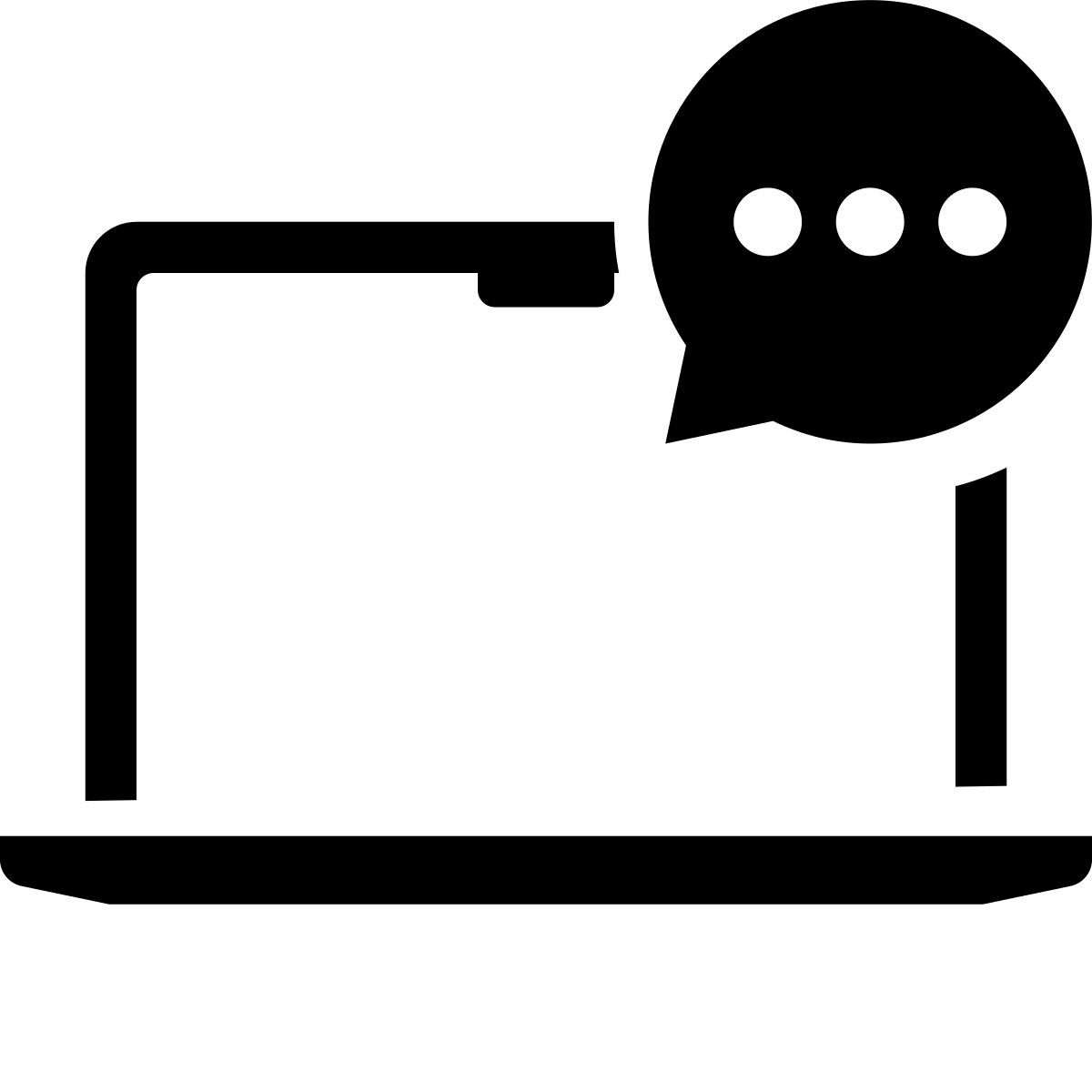 glyph neue style macbook chat icon