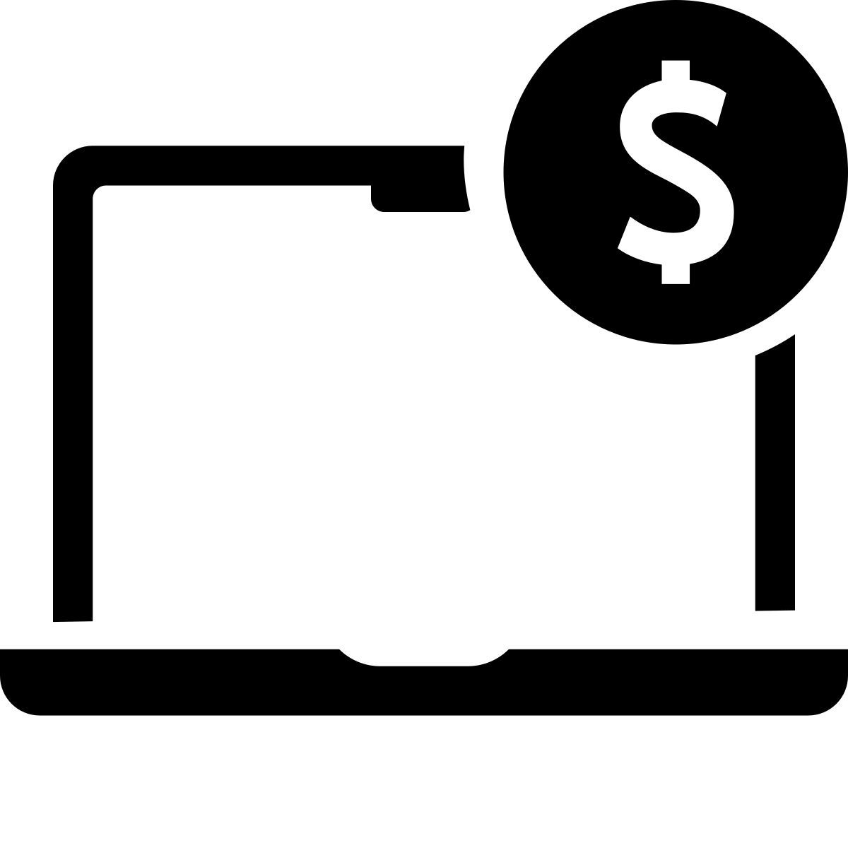 glyph neue style macbook money icon