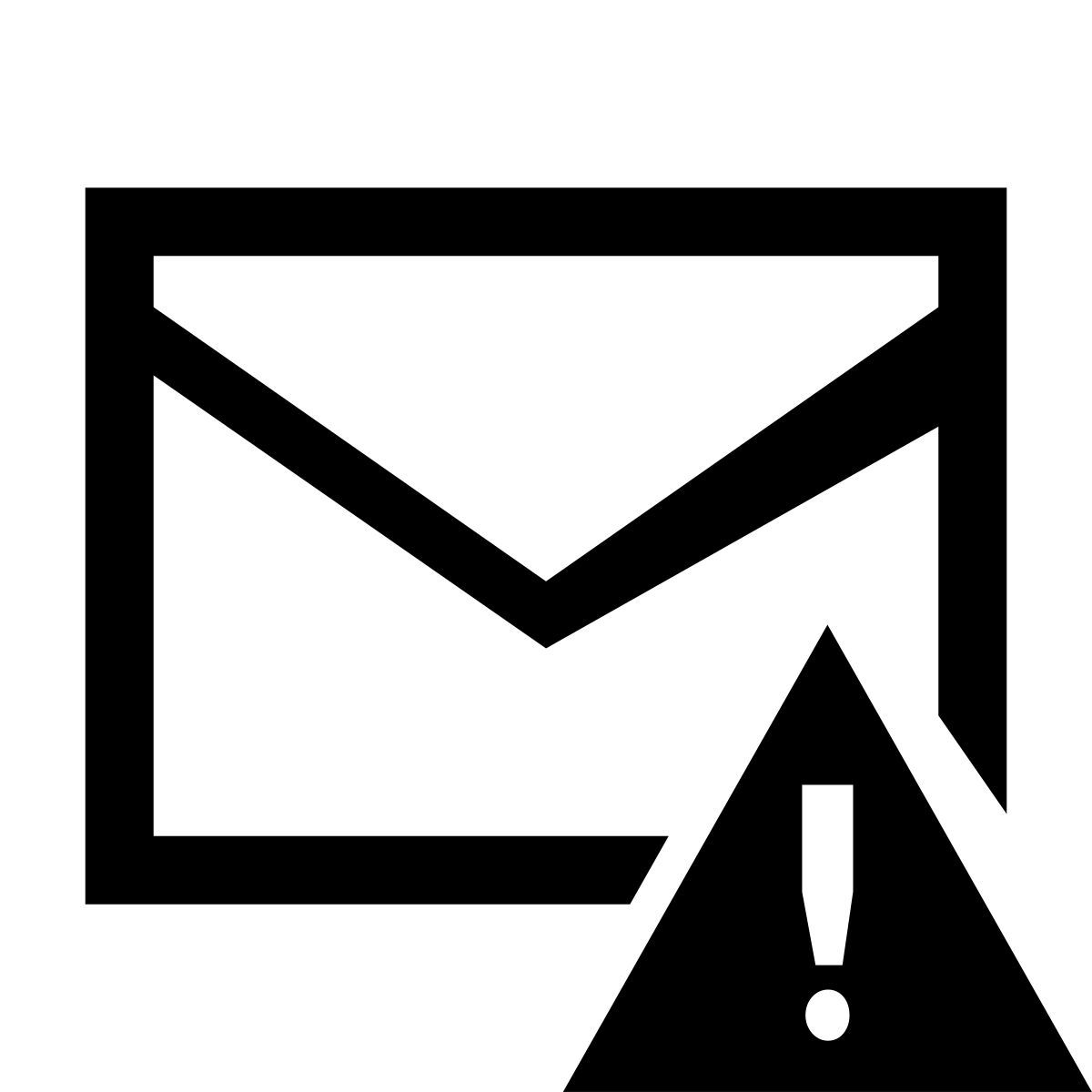 glyph neue style e mail fehler icon