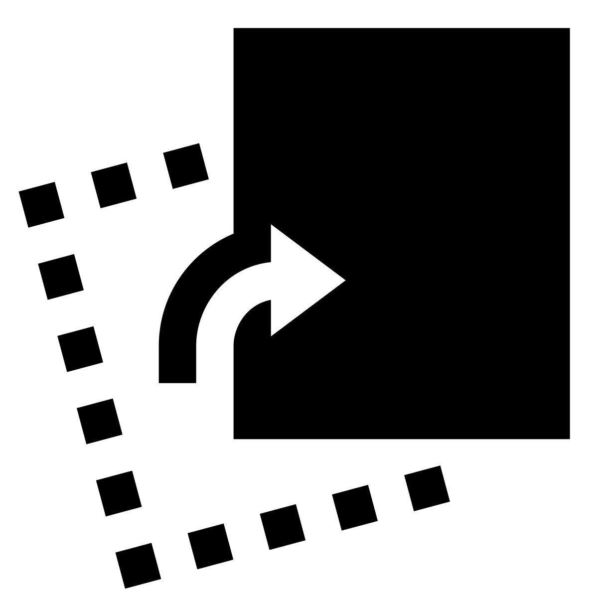 glyph neue style manuelle seitendrehung icon