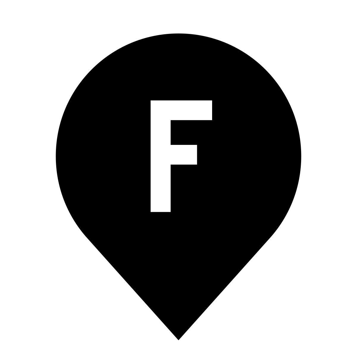 glyph neue style marker f icon