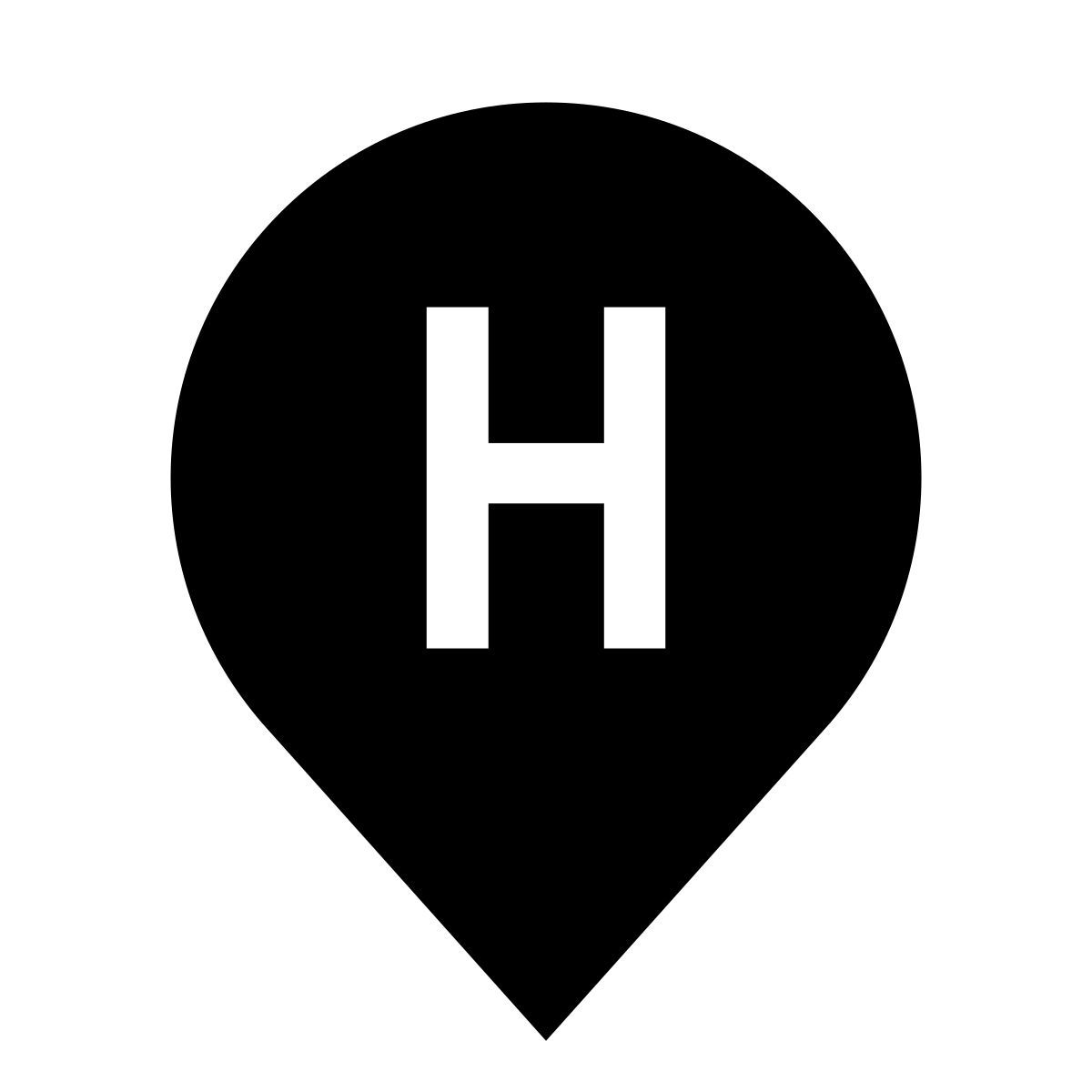 glyph neue style marcador h icon