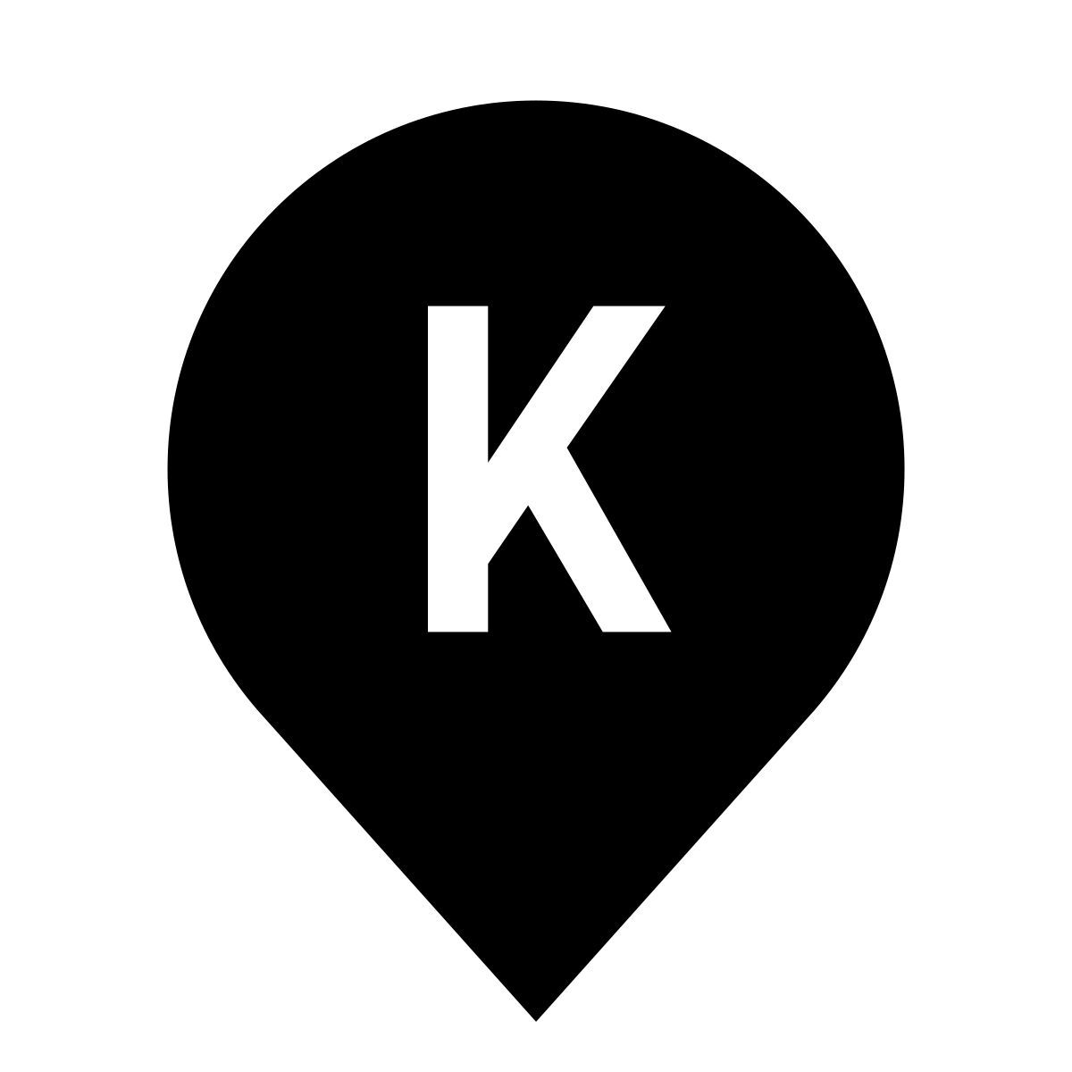 glyph neue style marque k icon